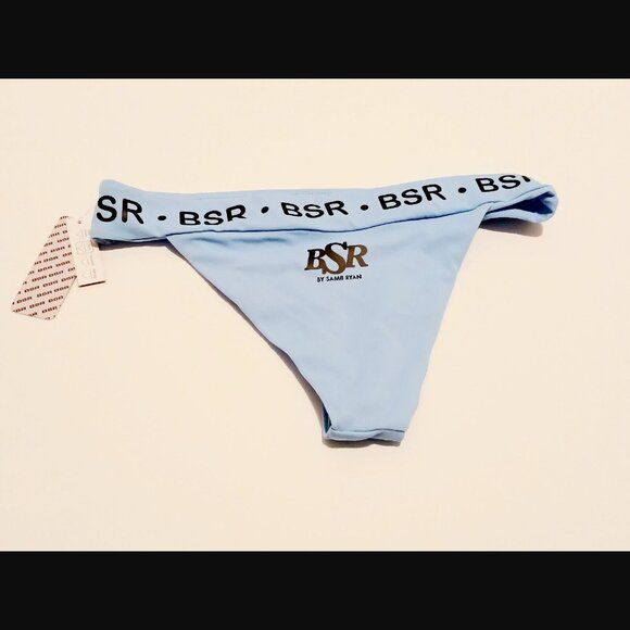 BSR By Samii Ryan Cheeky Coverage Break The Rules Bikini Bottoms Blue - Picture 7 of 7